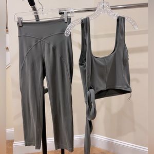 Lulu lemon yoga suit.